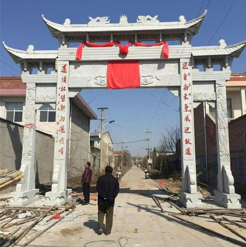 红森供应古建牌楼跨街牌坊石雕牌楼 石牌坊
