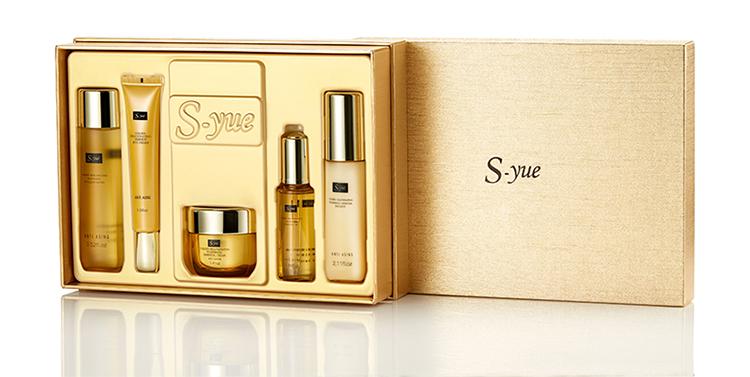 奢悦鎏金焕活紧致抗衰老水乳护肤品套装淡化细纹面部护理套装