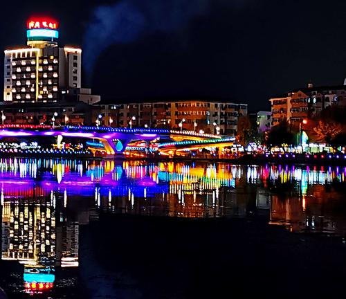 惊艳江苏省阜宁县的夜景