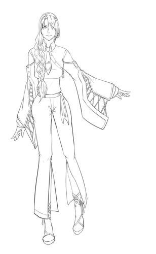 四张立绘线稿嗷.