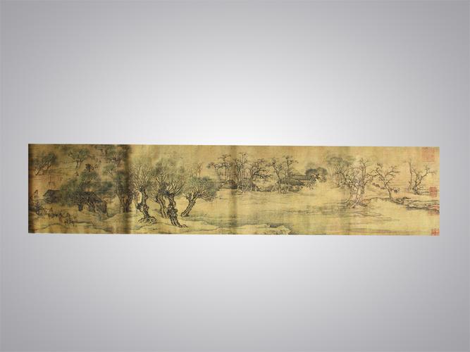 《清明上河图》金渲彩绘银卷