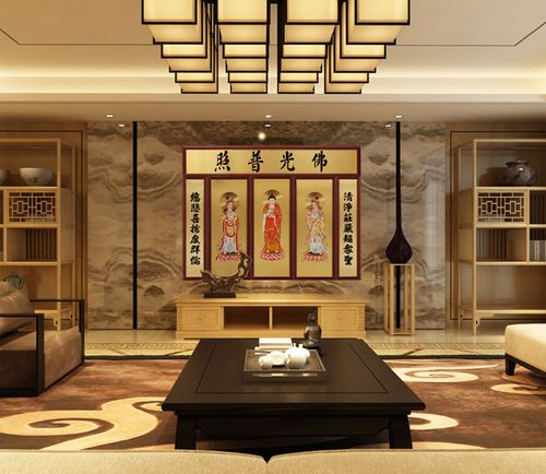 台湾宝华西方三圣铜版中堂书房客厅观音菩萨挂画三宝佛像大势至画_7折