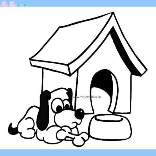 动物房子简笔画图片,小狗的房子画法