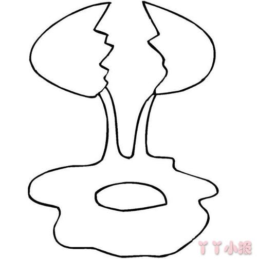 打碎的鸡蛋简笔画怎么画简单好看