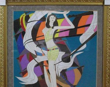 风情女人---景泰蓝工艺画|金丝彩沙画|居家装饰画