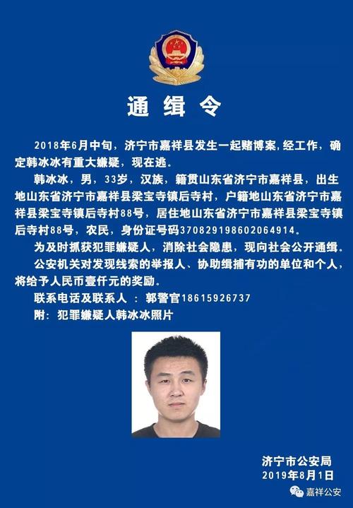 通缉令 | 通缉韩冰冰,韩小奎