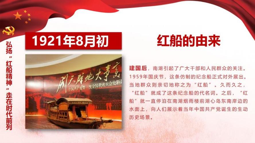 弘扬红船精神走在时代前列ppt模板