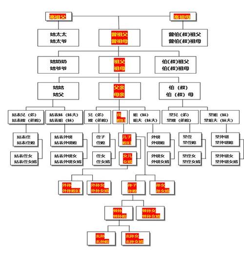 中国现代汉语的亲属关系称谓基本上分为三类即:父系称谓,母系称谓和