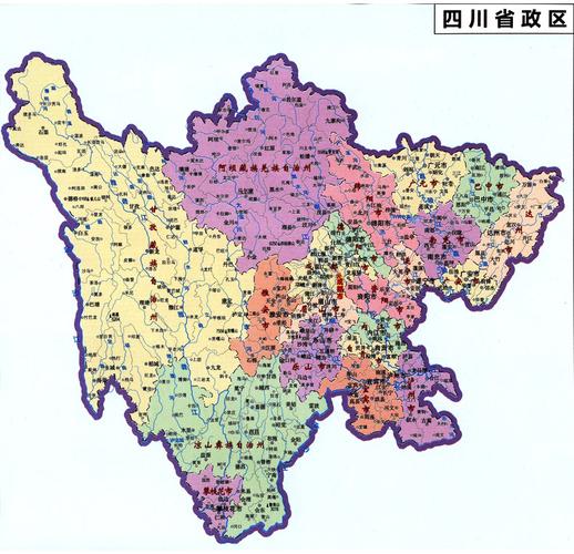 2018全新版 成都市城区地图 城市挂图 政区版 高清双面覆膜防水带挂杆