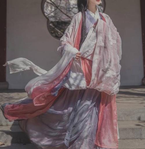 司南阁空灵红颜魏晋风传统汉服大全套白色蝴蝶满绣大袖衫