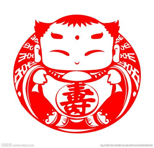 中国剪纸年画娃娃