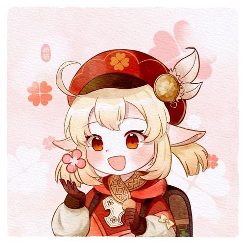 原神可莉小头像_原神_头像_速写_水彩画_procreate_素材_头像