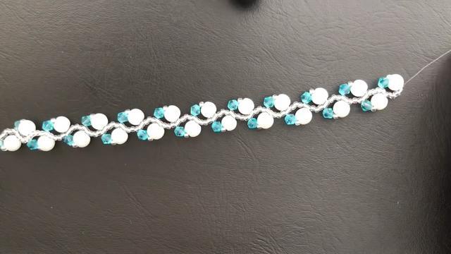 「diy饰品系列」串珠制作手链的方法,手工难度2颗星!