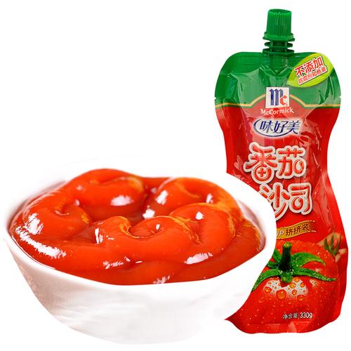 挤瓶挤袋装寿司意面手抓饼配料番茄沙司 330g 味好美番茄酱