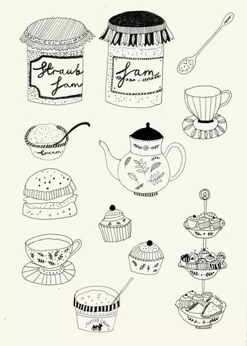 一看就会画的素材——下午茶