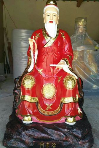 七仙女图片月老月婆图片神像树脂玻璃钢彩绘贴金河南佛像厂