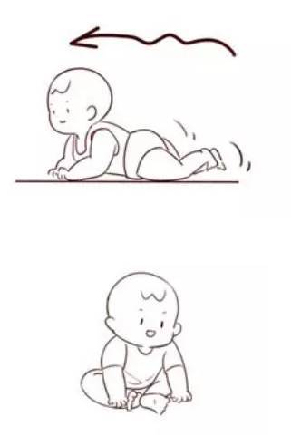 宝宝爬行简笔画步骤图