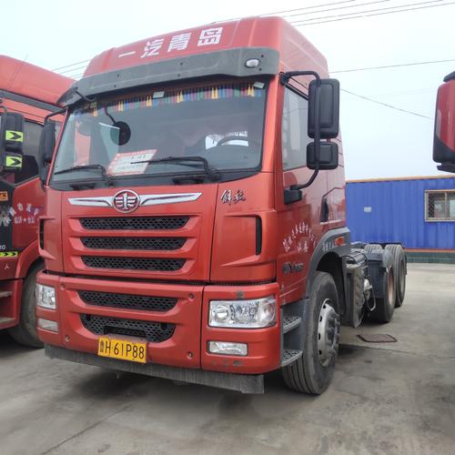 二手半挂悍v牵引车头出售 解放天v牵引拖车头 物流半