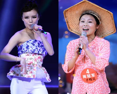 星光大道2012总决赛第五场,妖娆的空军女兵倪珈,较量淳朴的"草帽姐"
