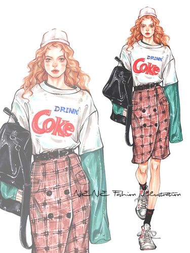 服装效果图休闲运动装_休闲运动_考研_设计_艺术_格子