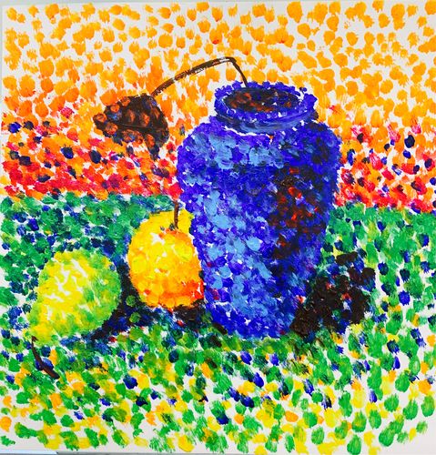 修拉的点彩画——艺术小鸡大华店毕加索多维班课评