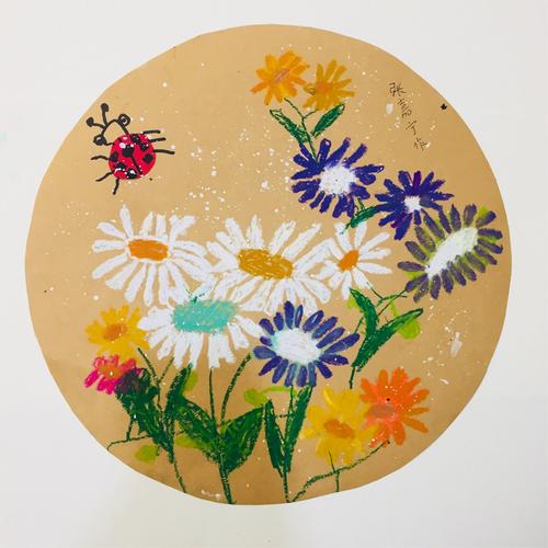 3.3水墨艺趣班油画棒《小雏菊》