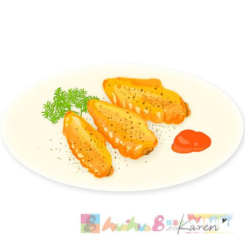 鸡翅简笔画图片大全怎么画简笔画教程_绘画吧-画画