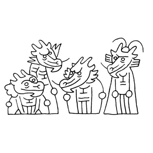 一分钟简笔西游:四海龙王