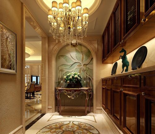欧式玄关,入户大气奢华,立刻体现业主的品味.业主也是非常喜欢.