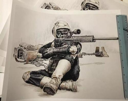 【出神入化】看看喜欢枪械的画师用铅笔画下的武器