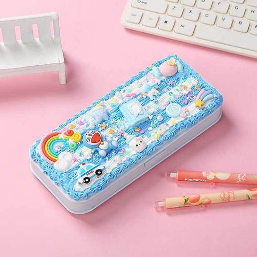 仿真奶油胶文具盒 手工diy奶油胶配件文具盒材料包圣诞创意手工