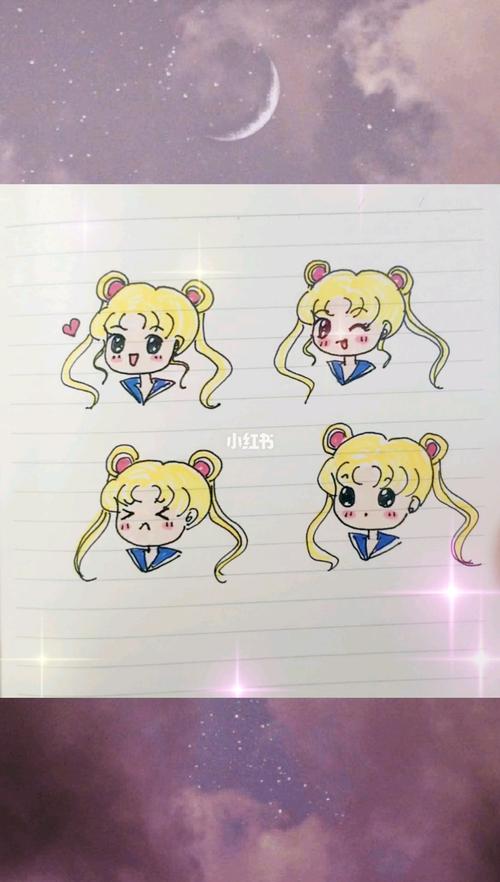 美少女战士#简笔画_简笔画_美少女战士_文化_绘画