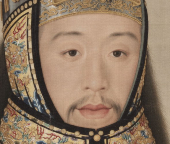 《乾隆大阅图》是清代画家郎世宁创作的一幅设色画.