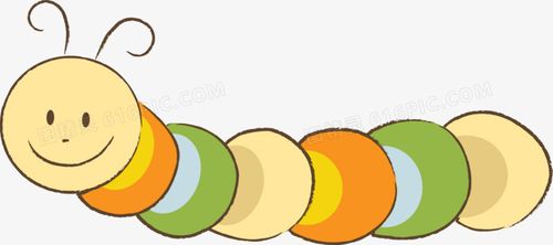 卡通可爱毛毛虫