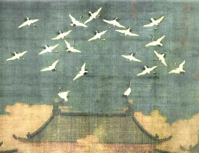 《瑞鹤图》宋 赵佶 绢本设色 辽宁省博物馆藏