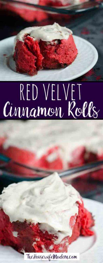 red velvet cinnamon rolls