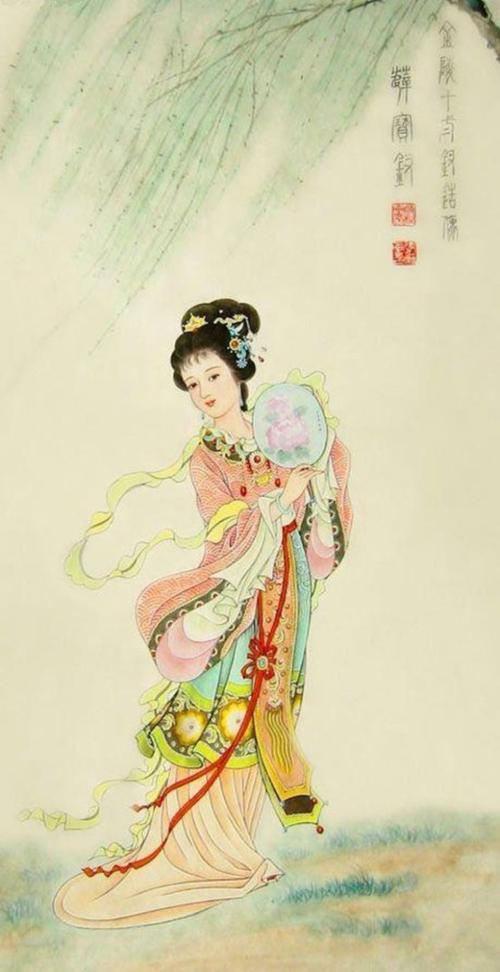 吴良柱 · 工笔金陵十二钗——宝钗