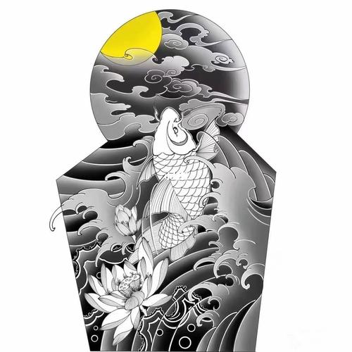 日式花臂手稿_花臂_纹革刺青自由行热门攻略_刺青_文化_绘画