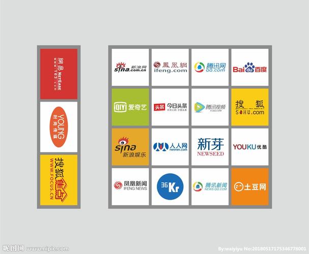 各类媒体logo排版图片