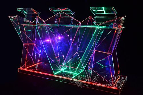 贵禾云 香港新款酒吧打碟台 七彩dj打碟机架 亚克力dj台.