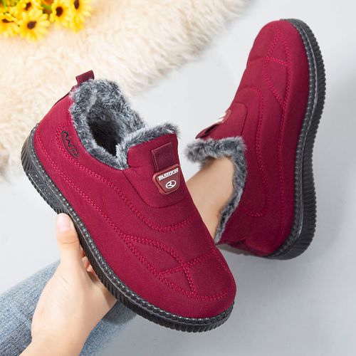 冬季新款棉鞋女士加绒加厚妈妈鞋防水防滑软底中老年