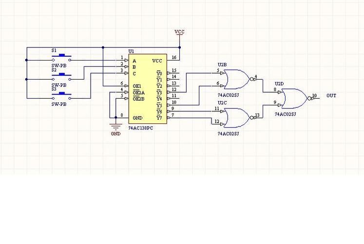 如何用译码器设计3人表决器?