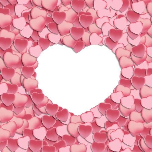 eps格式,含jpg预览图,关键字:纸片,爱心,粉色,心形,情人节,矢量图.