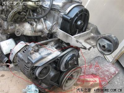 b槽安装空调皮带空调皮带张紧轮,连接空调泵压缩机转动.