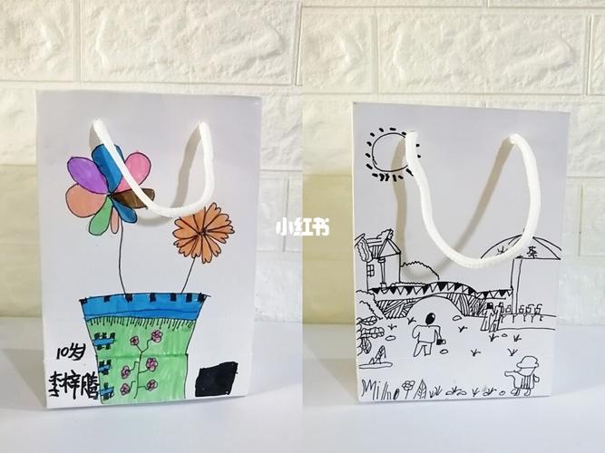 绘画作品《手绘购物袋》01_购物袋_绘画_手绘_小朋友_创意儿童画