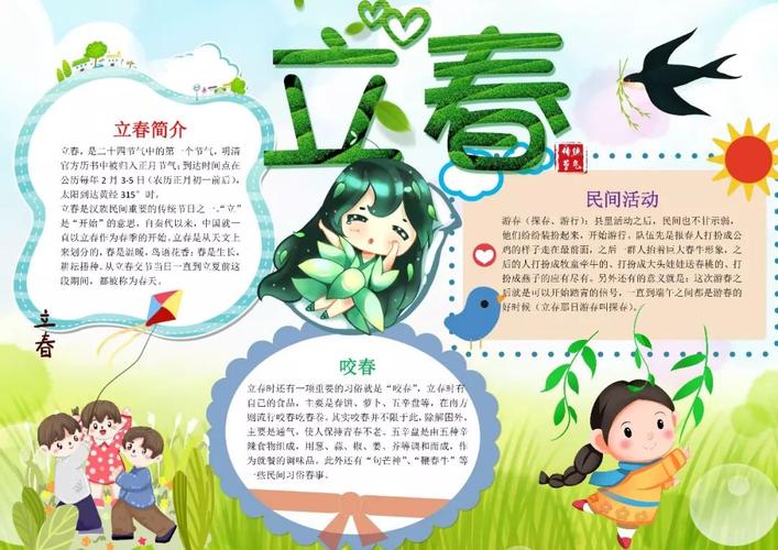简单又漂亮的立春手抄报,快快收藏吧!