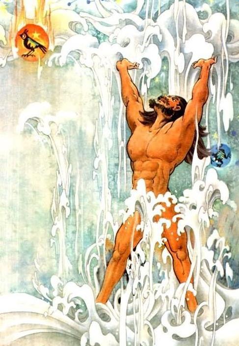 画一张盘古开天地的手抄报 童话天地的手抄报