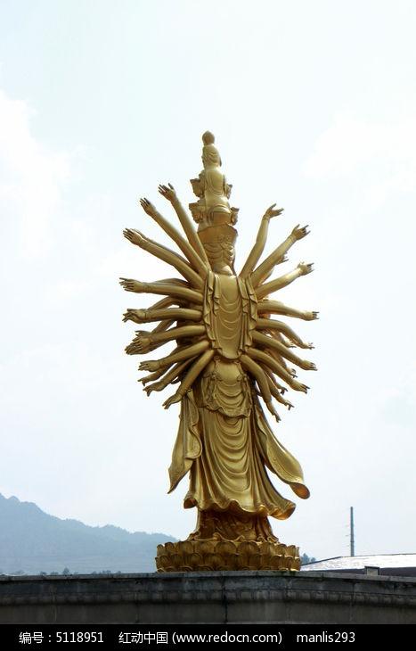 千手观音背影雕像
