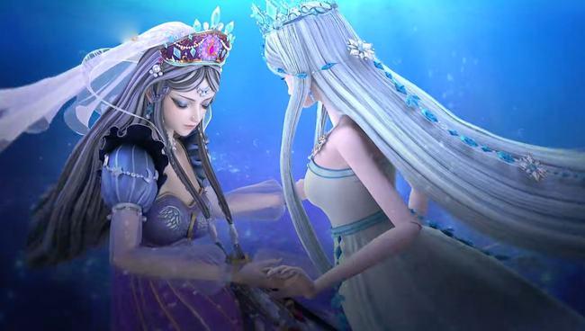 冰希两美女罕见同框,一紫一蓝超养眼,你觉得谁的颜值更胜一筹?