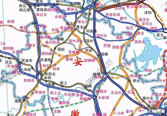 2020安徽最新版高铁规划图:新增十余条线路